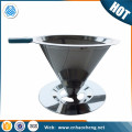 Permanent 2 /4 cup clever pour over coffee dripper /cone shape coffee filter strainer with scoop